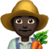 👨🏿‍🌾 man farmer: dark skin tone display on Apple